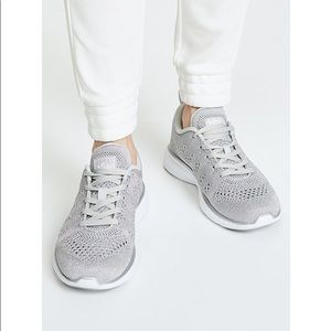 APL techloom pro knit sneakers silver 7